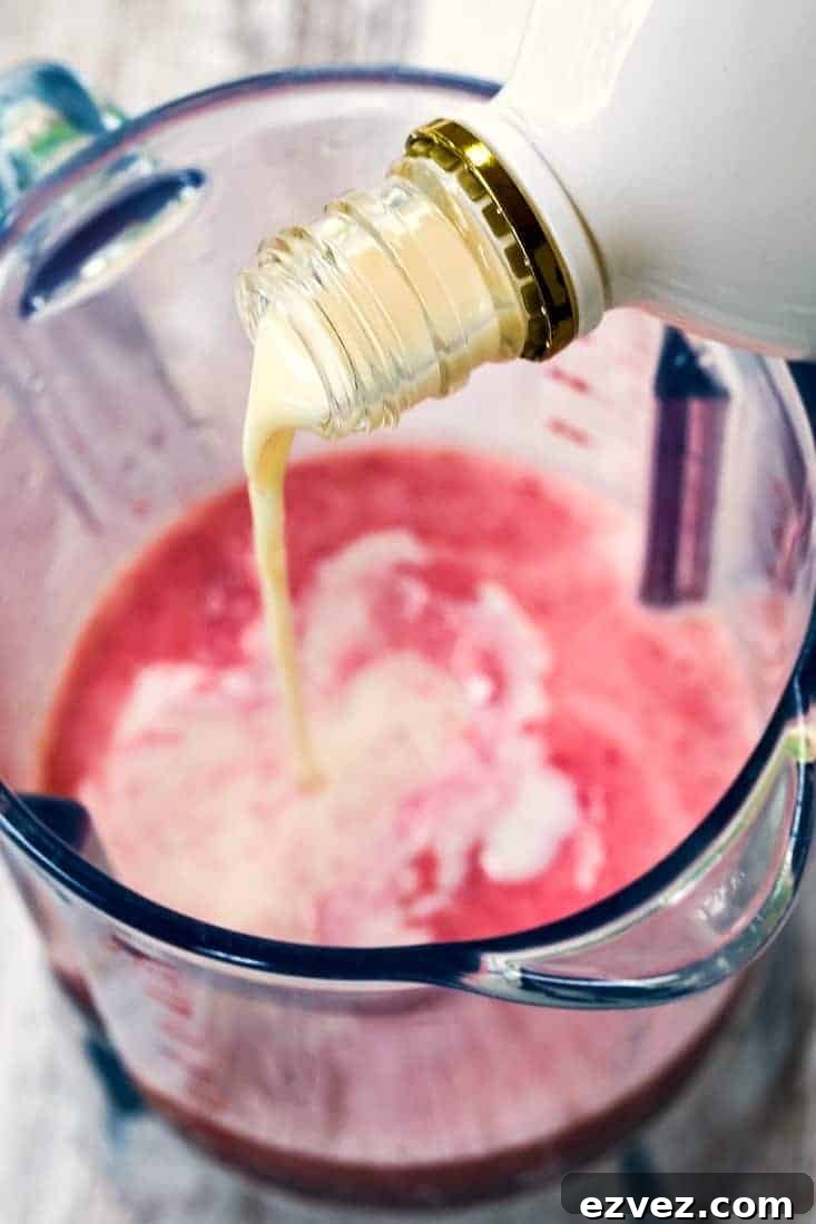 Frozen RumChata Strawberry Mule gets blended together with frozen strawberries and vodka