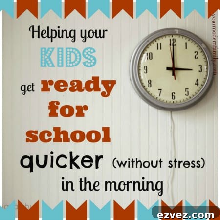 Helping kids get ready for school quicker in the morning (stress free)