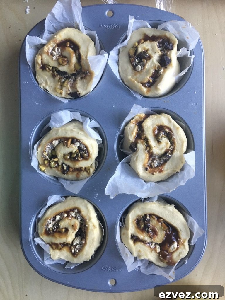 Browned Butter Brioche Scrolls with Tahini Caramel, Pistachios & Halva 4 img 208 3