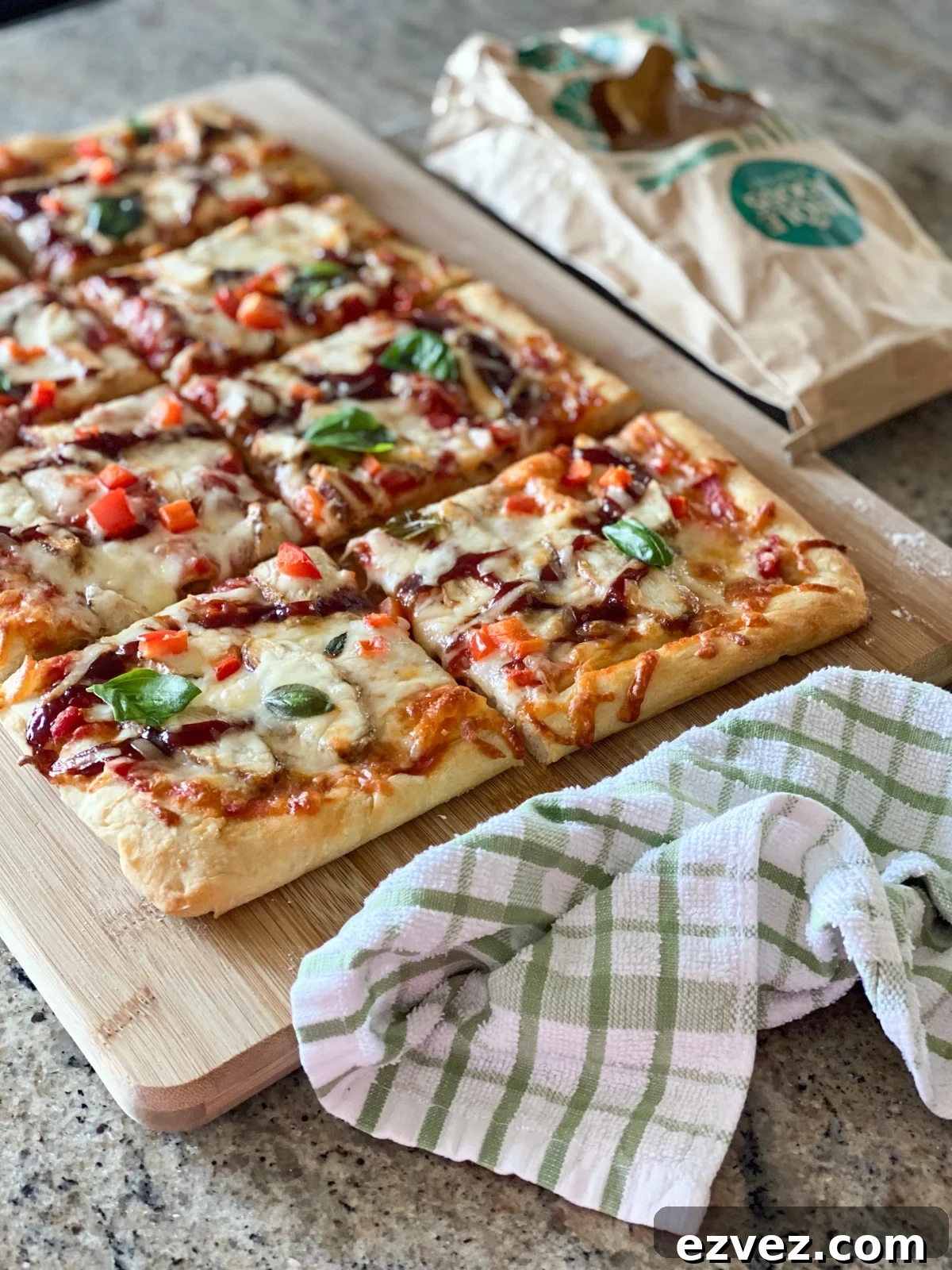 pizza made with whole foods pizza dough ball