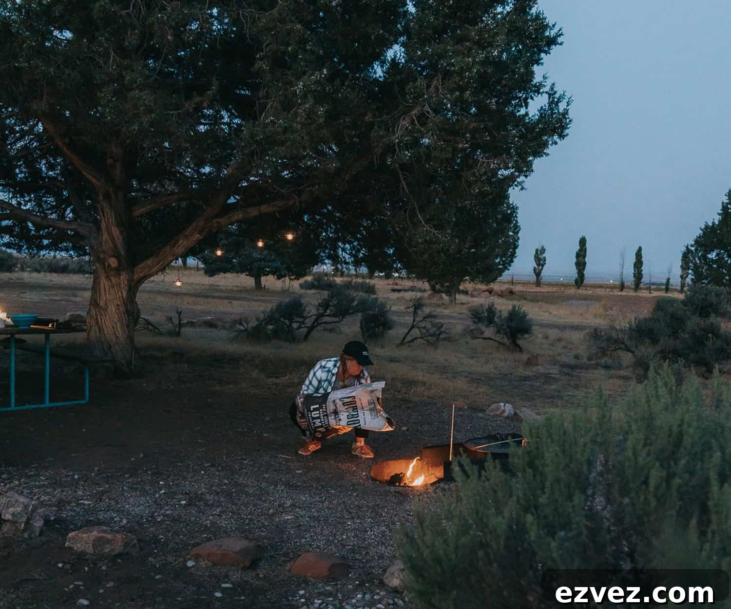 Christie Vanover lighting Cowboy Lump Charcoal