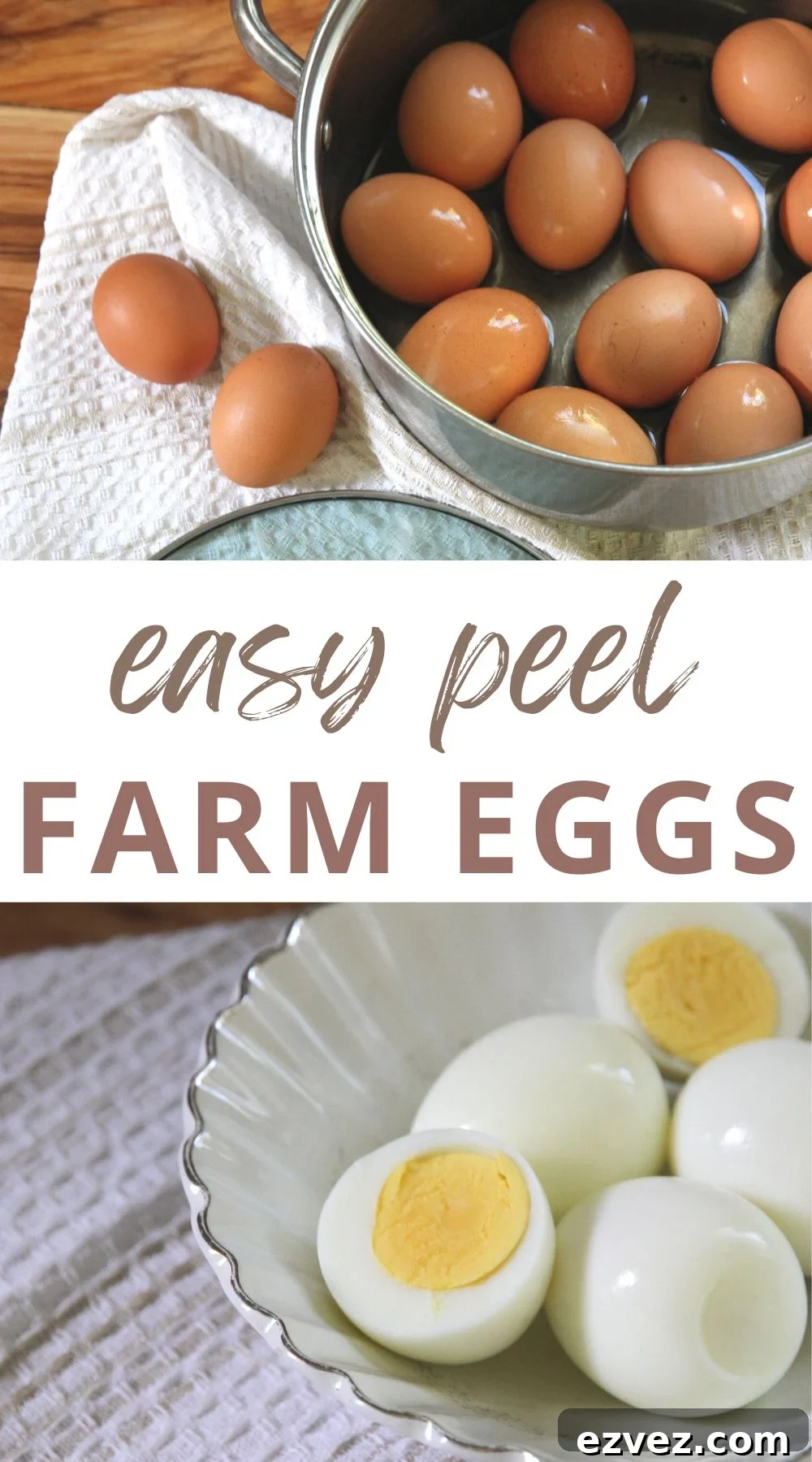 Learn how to prepare fresh eggs so they easily peel