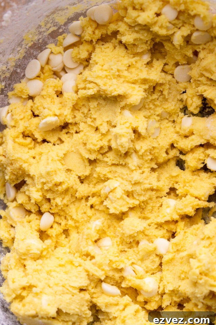 Cookie dough in a bowl.
