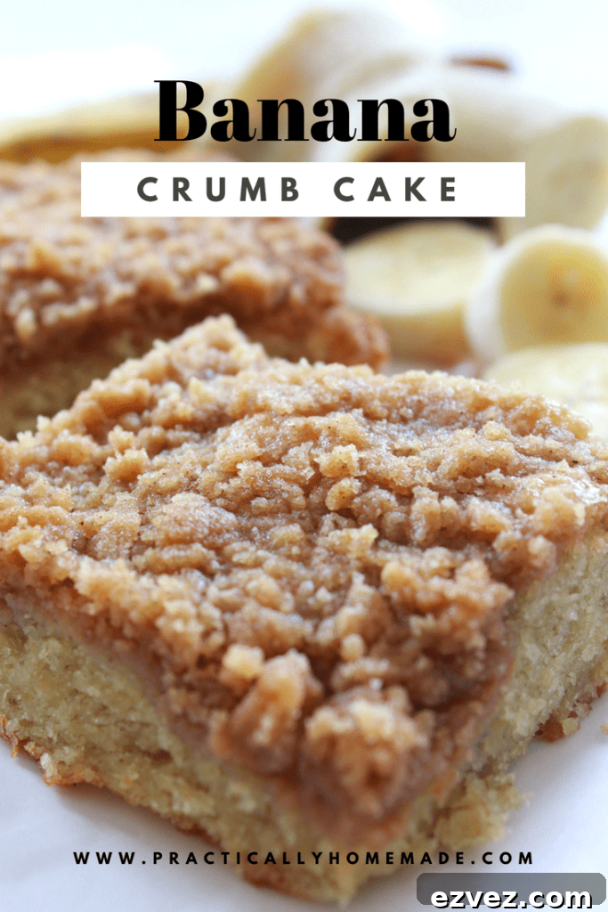 Banana Crumb Cake closeup