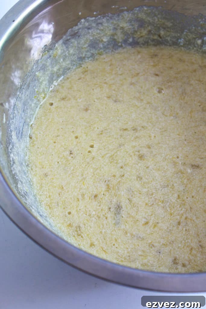 Batter in pan