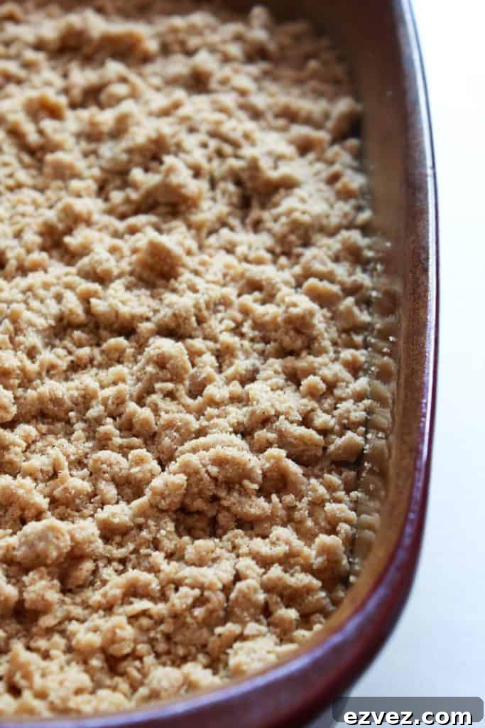 Thick crumb layer on cake