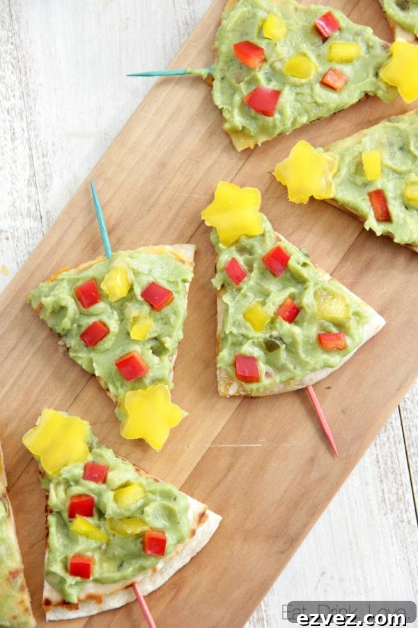 Christmas Tree Quesadillas: Festive Cheese & Veggie Appetizer 4 Christmas Tree Quesadillas