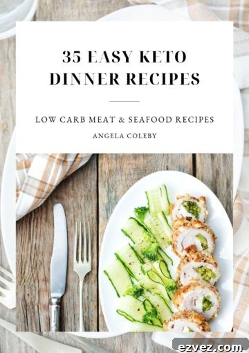 35 easy keto dinner recipes low carb meat and Brazilian coconut chicken seafood recipes.