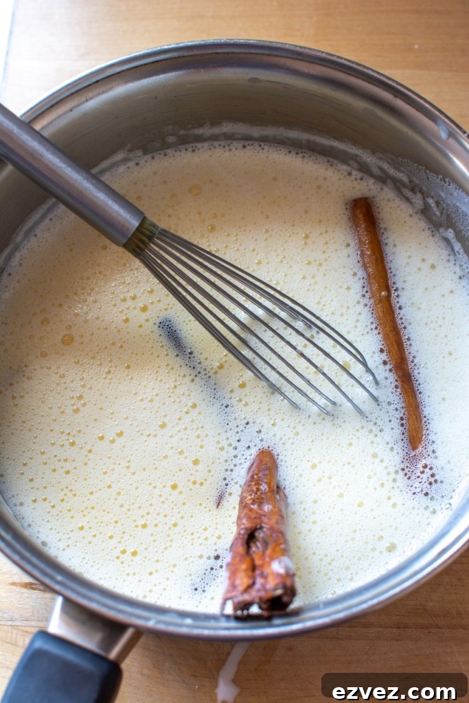 The custard before being cooked 