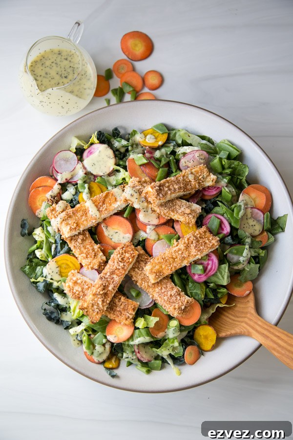 Vegan Crispy Baked Tofu Salad Recipe