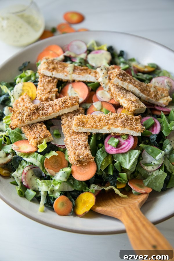 Vegan Crispy Baked Tofu Salad Recipe
