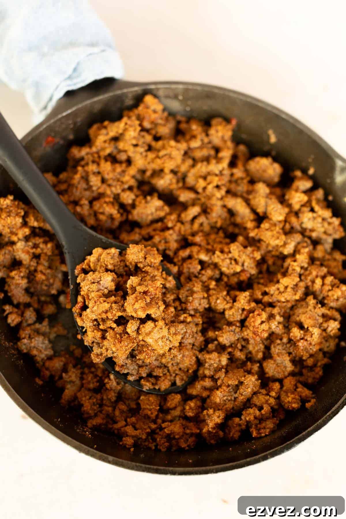 A spoonful of easy taco meat.