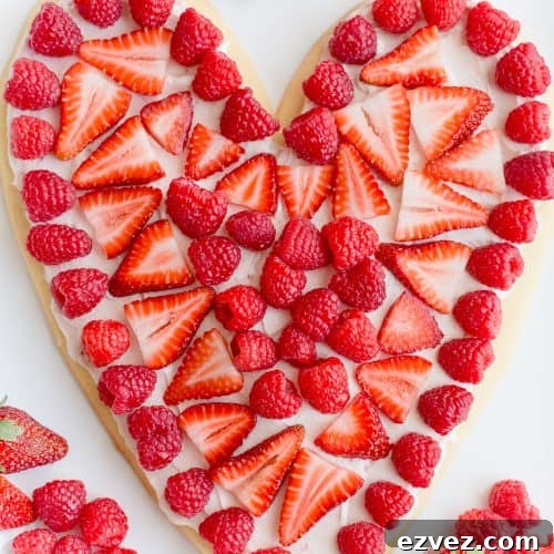 Heart Fruit Pizza