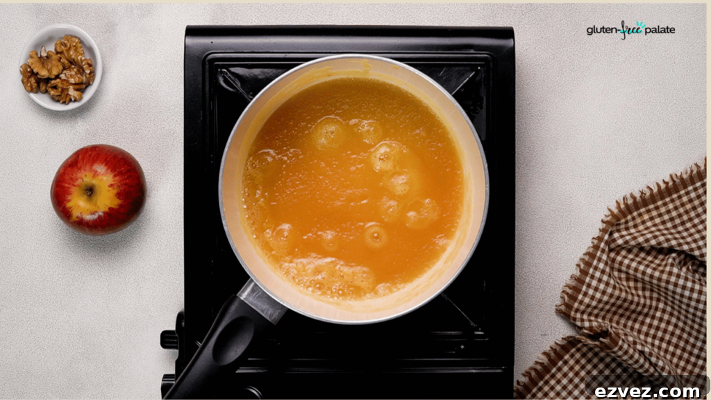 Cook the applesauce.