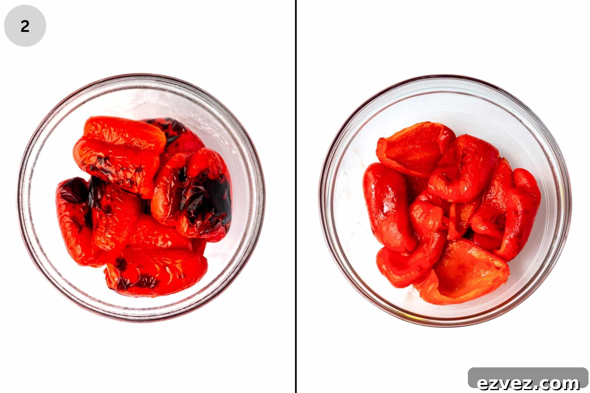 Second step in making Muhammara