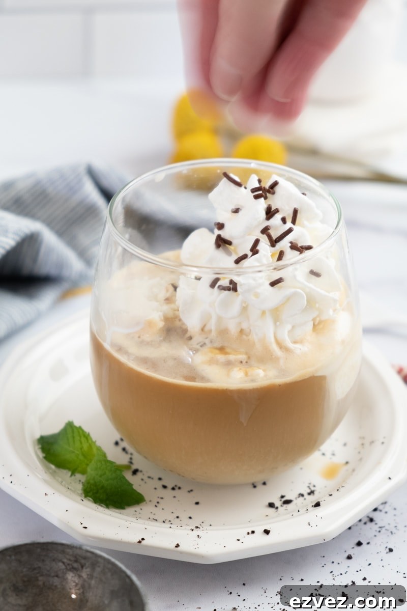 Eiskaffee preparation