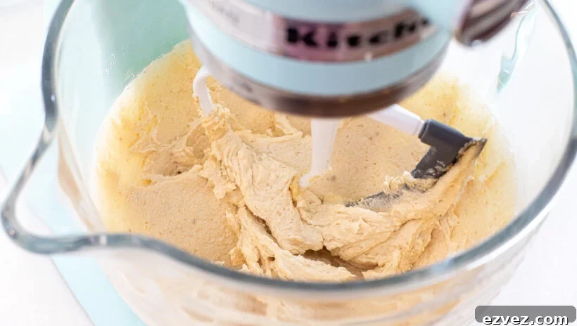 creaming butter and sugar in stand mixer with the paddle attachment