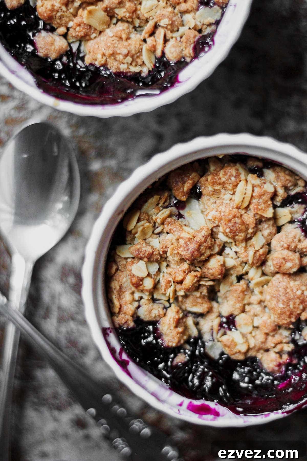 small batch blueberry crumble recipe for baking blog