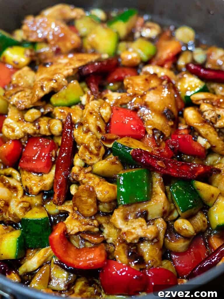 Panda Express Kung Pao Chicken copycat in a pan