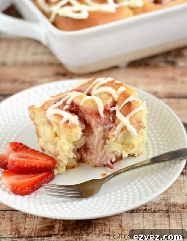You will love these strawberry rolls. You do most of the work the night before!