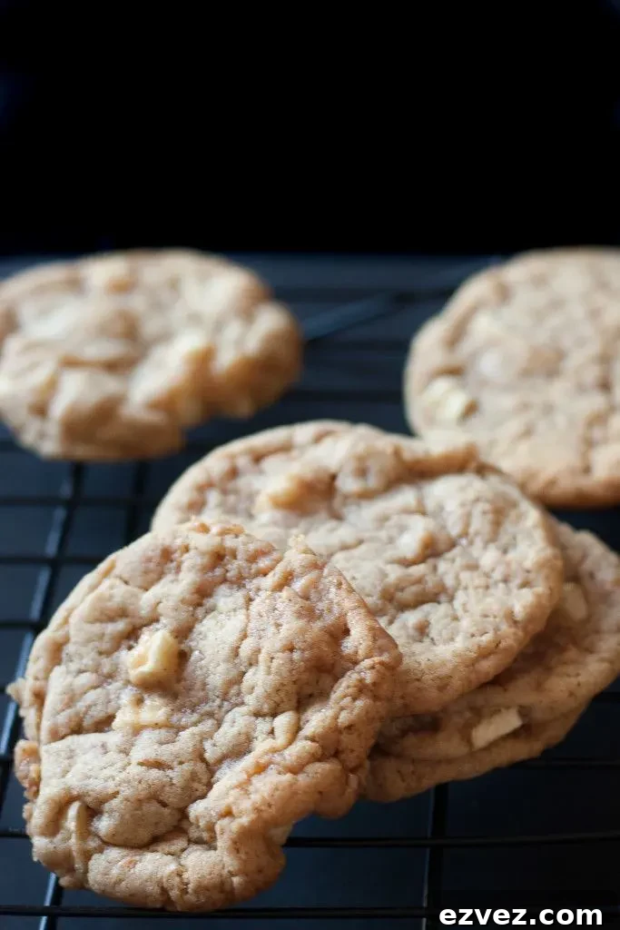 Chewy toffee apple cookies baked with fresh apples! Perfect for fall baking