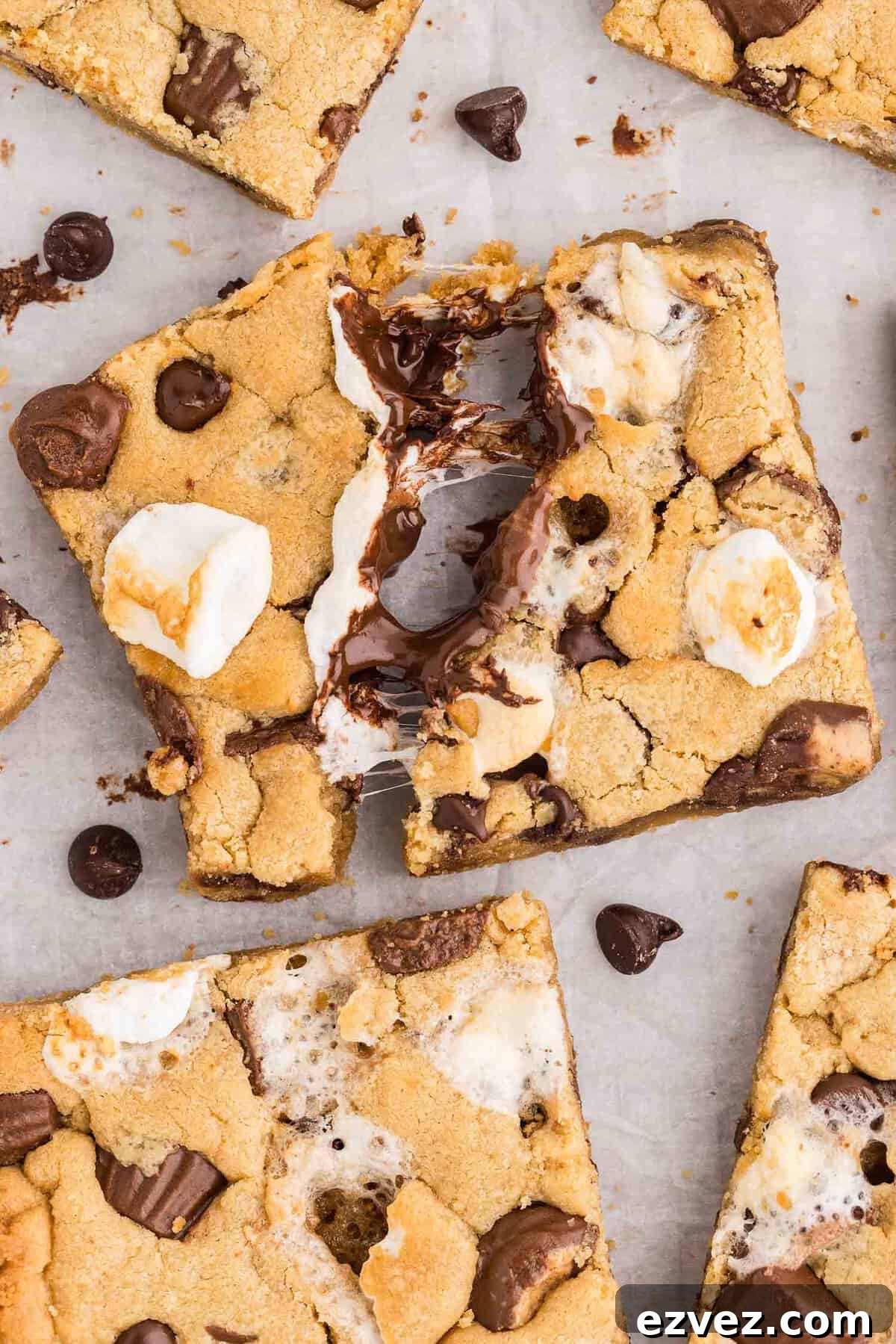 Fluffernutter Cookie Bars Recipe — Peanut Butter & Marshmallow Squares 2 img 31563 1