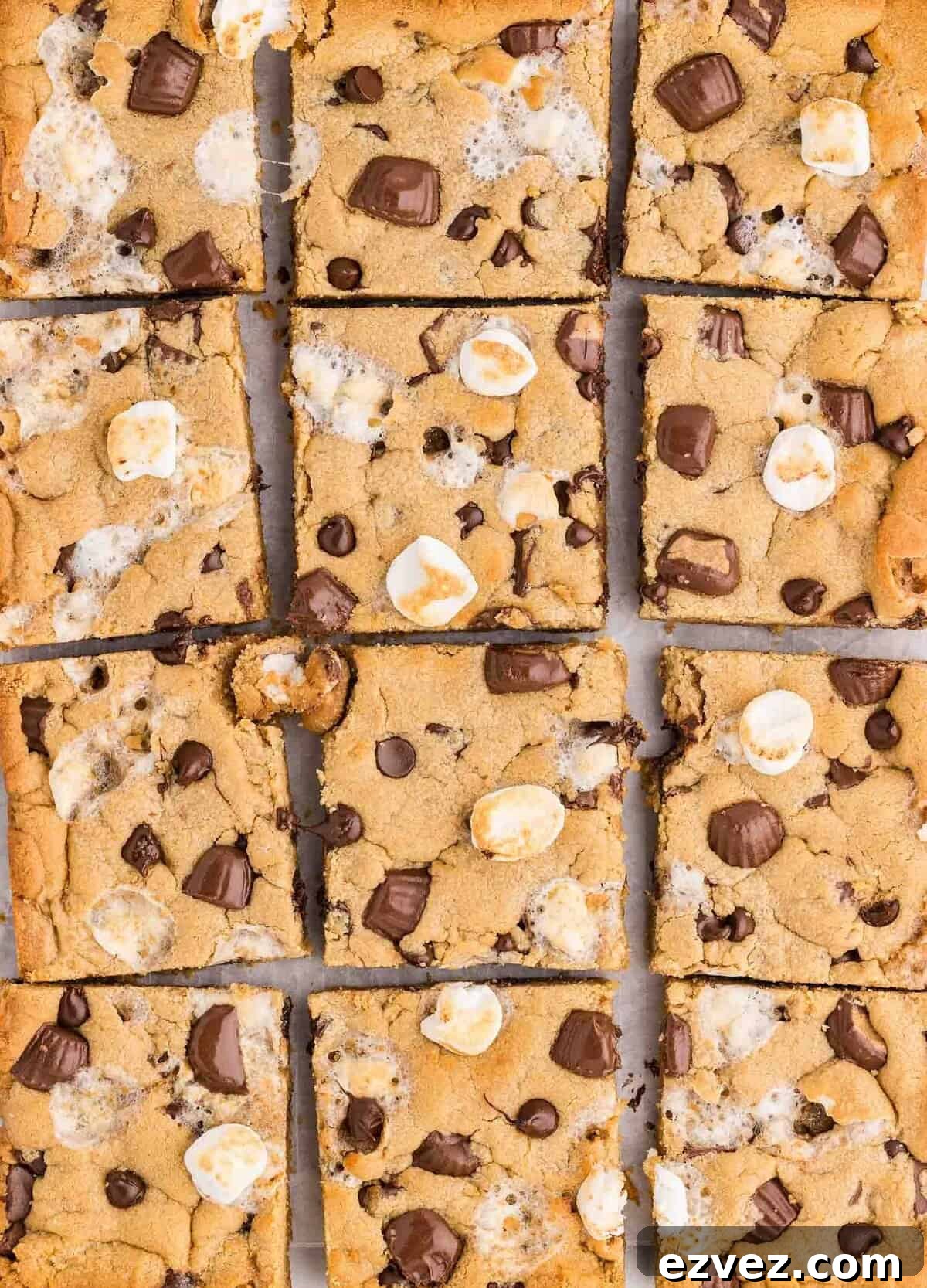 Fluffernutter Cookie Bars Recipe — Peanut Butter & Marshmallow Squares 3 img 31563 2