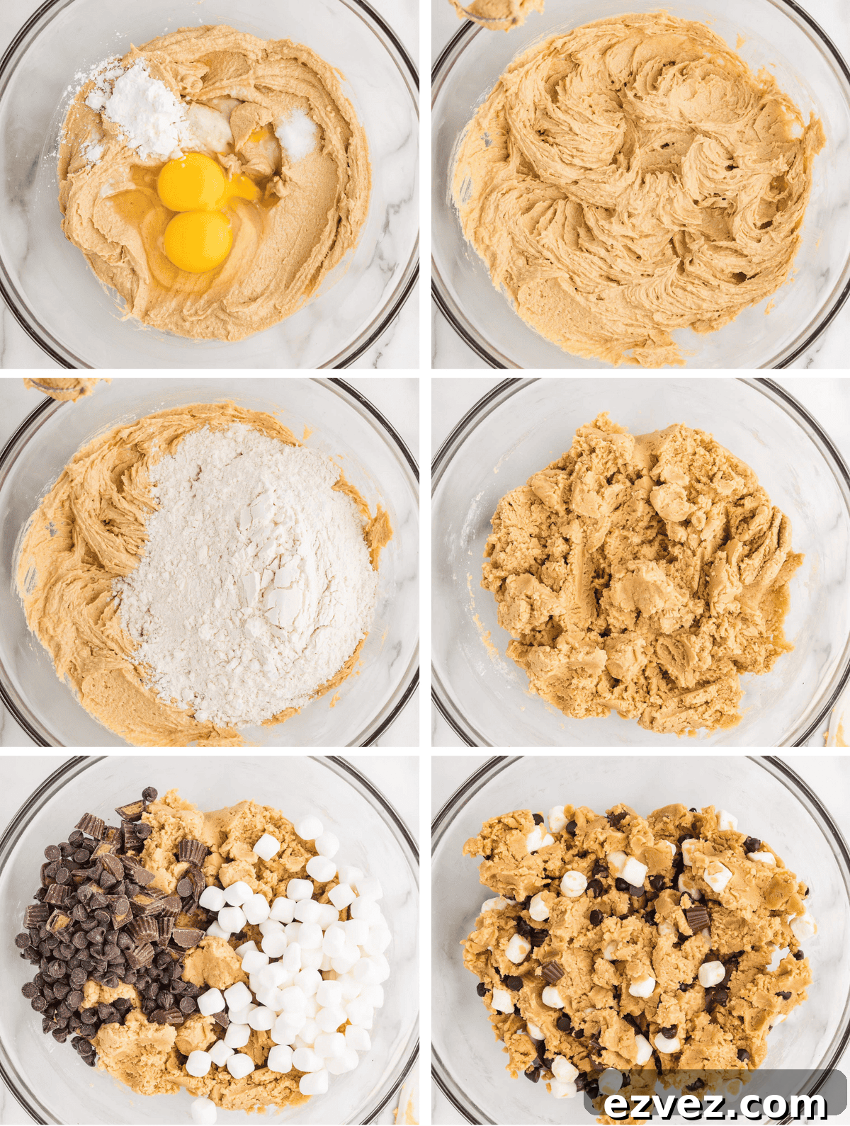 Fluffernutter Cookie Bars Recipe — Peanut Butter & Marshmallow Squares 6 img 31563 5