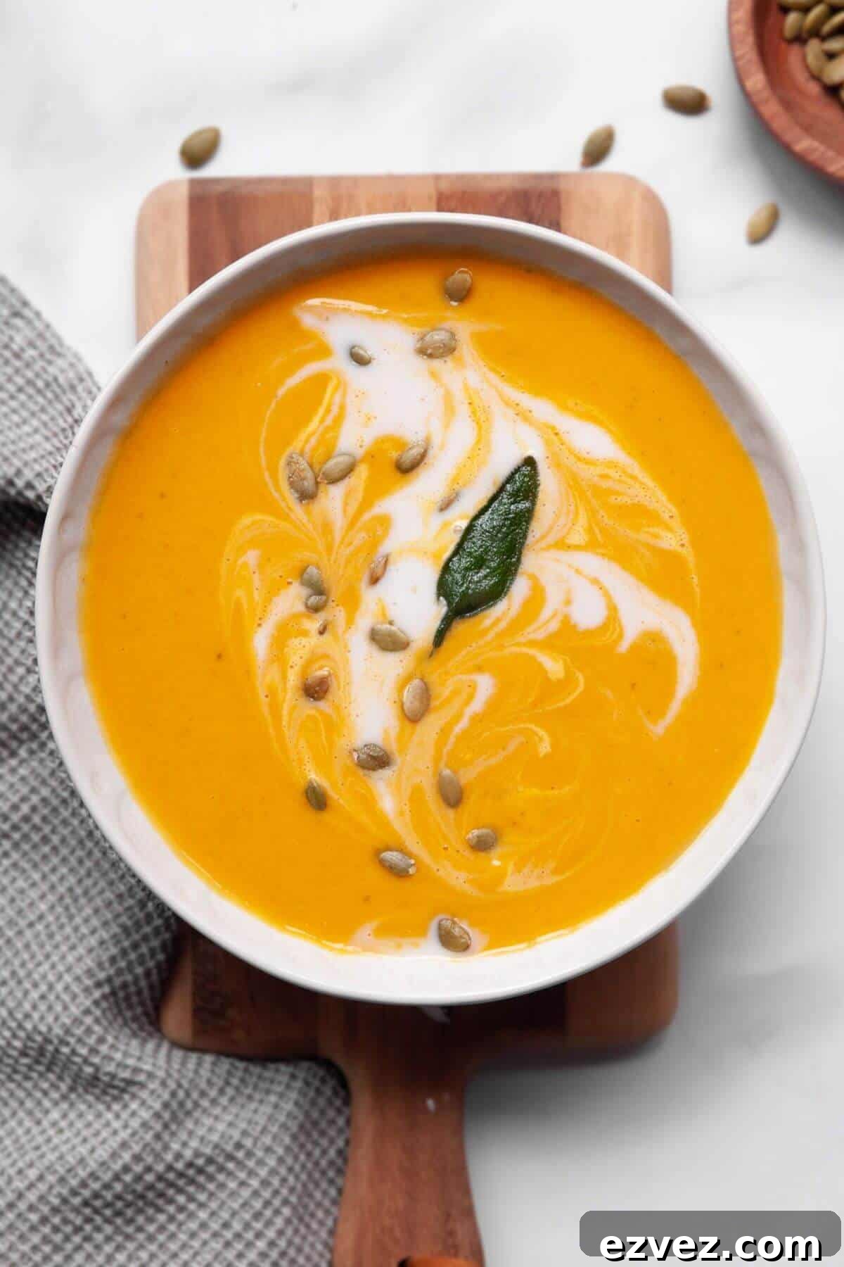 Cozy, easy one-pot pumpkin sweet potato soup made with coconut milk and canned pumpkin.