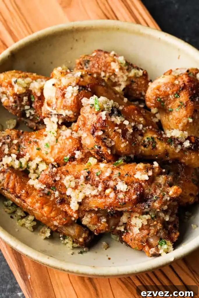 air fryer garlic parmesan wings