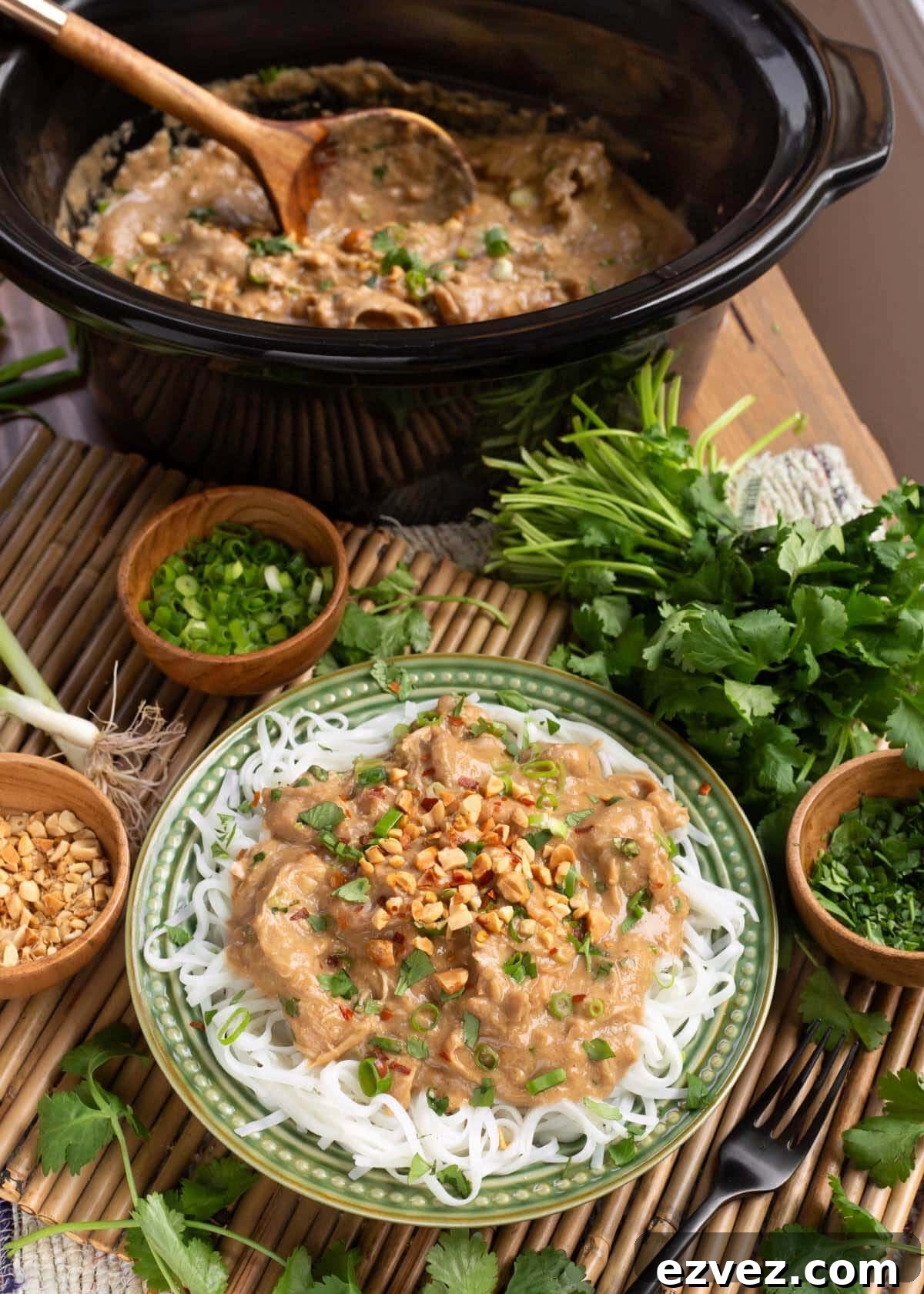 Crockpot Thai Peanut Chicken