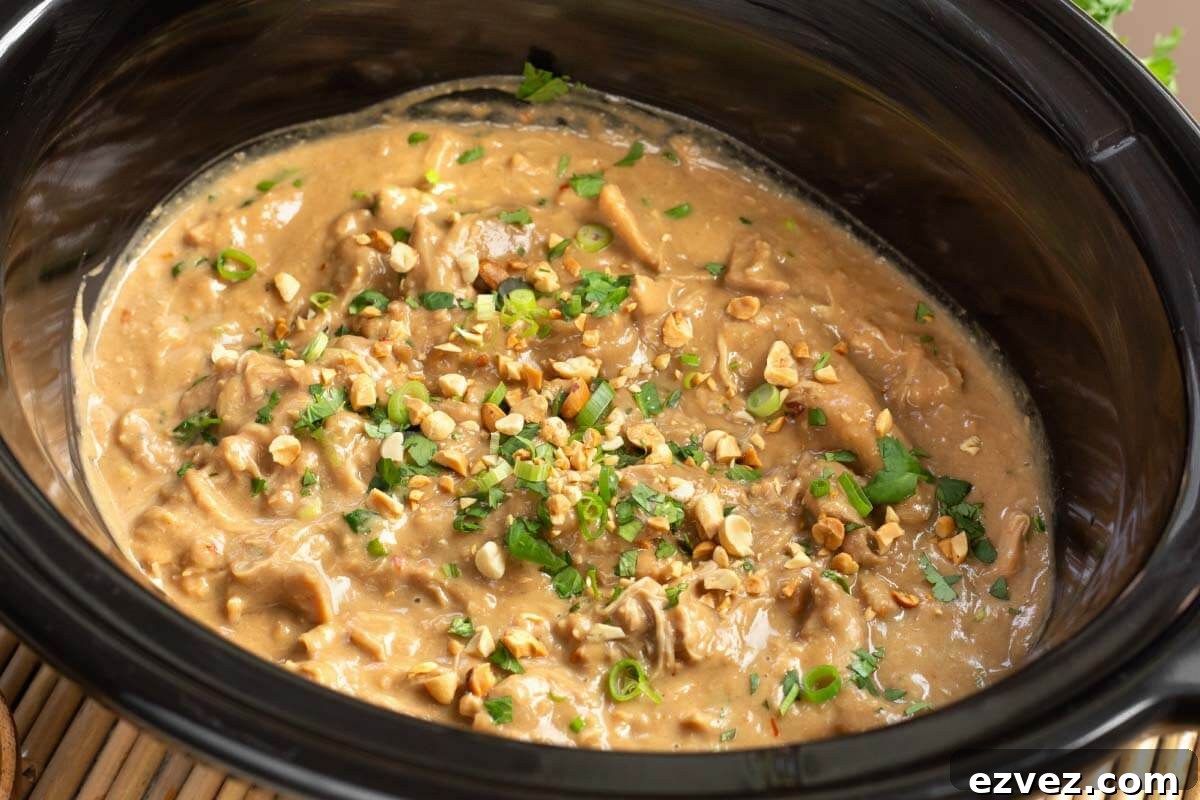 Crockpot Thai Peanut Chicken