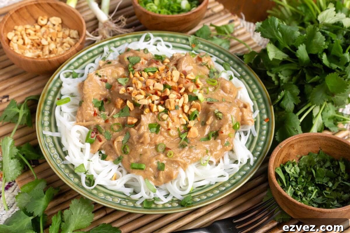 Crockpot Thai Peanut Chicken