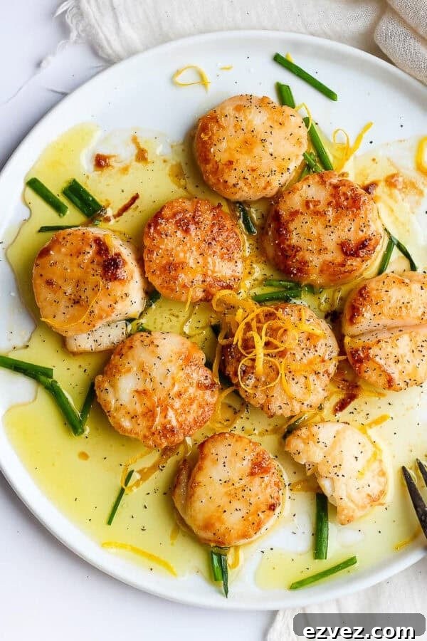 The best recipe for lemon butter scallops.