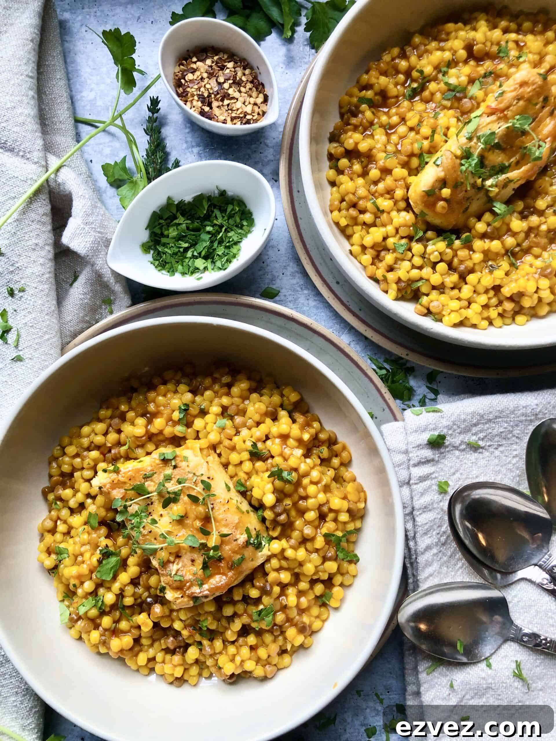 Lidia's Halibut with Saffron Fregola