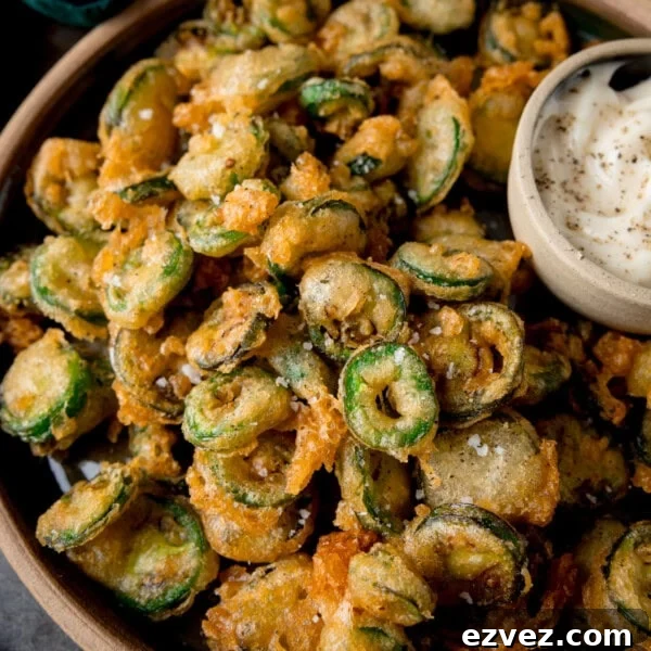 Crispy Beer Batter Recipe for Perfect Fried Fish and Vegetables 8 Fried jalapeños with garlic mayo.
