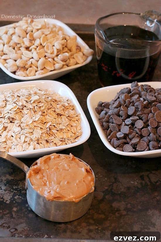Ingredients for homemade bars