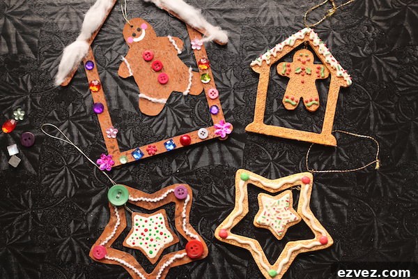 homemade gingerbread ornaments beside storebought
