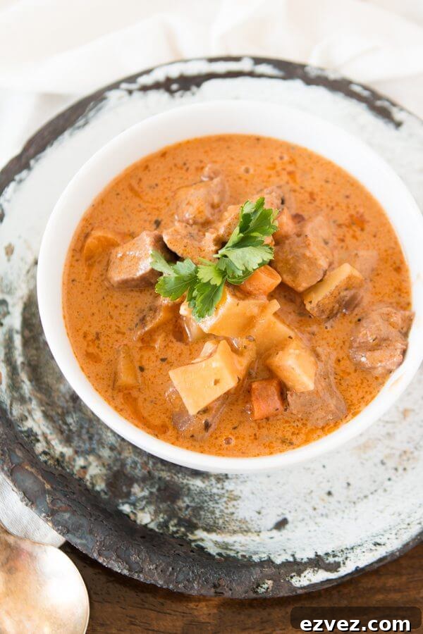 Our absolute favorite, Mom's Fabulous slow cooker stew recipe! ohsweetbasil.com