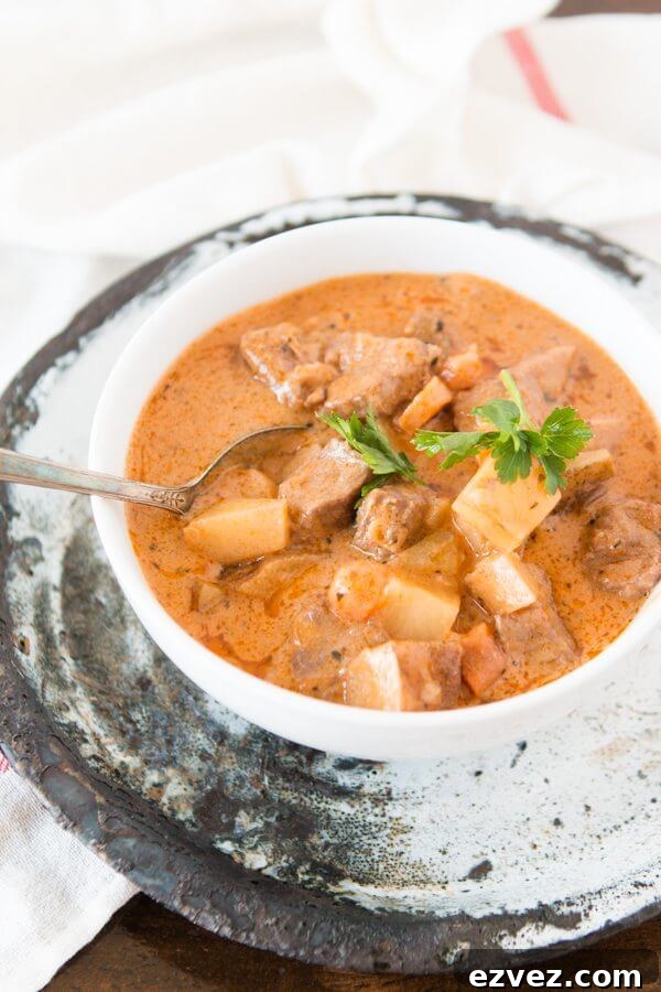 Our absolute favorite, Mom's Fabulous slow cooker stew recipe! ohsweetbasil.com