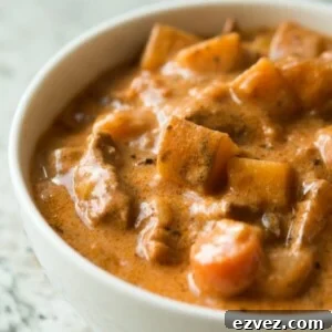 Our absolute favorite, Mom's Fabulous slow cooker stew recipe! ohsweetbasil.com