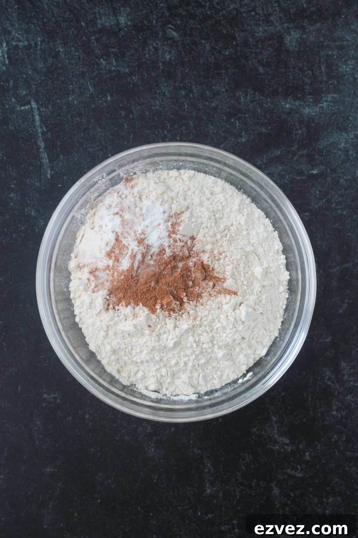 Dry ingredients in a bowl.
