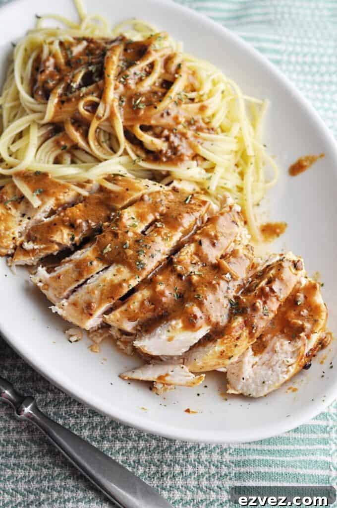 Garlic Butter Chicken Pasta with Golden Browned Flavor 5 Chicken Breast with garlic sauce and pasta