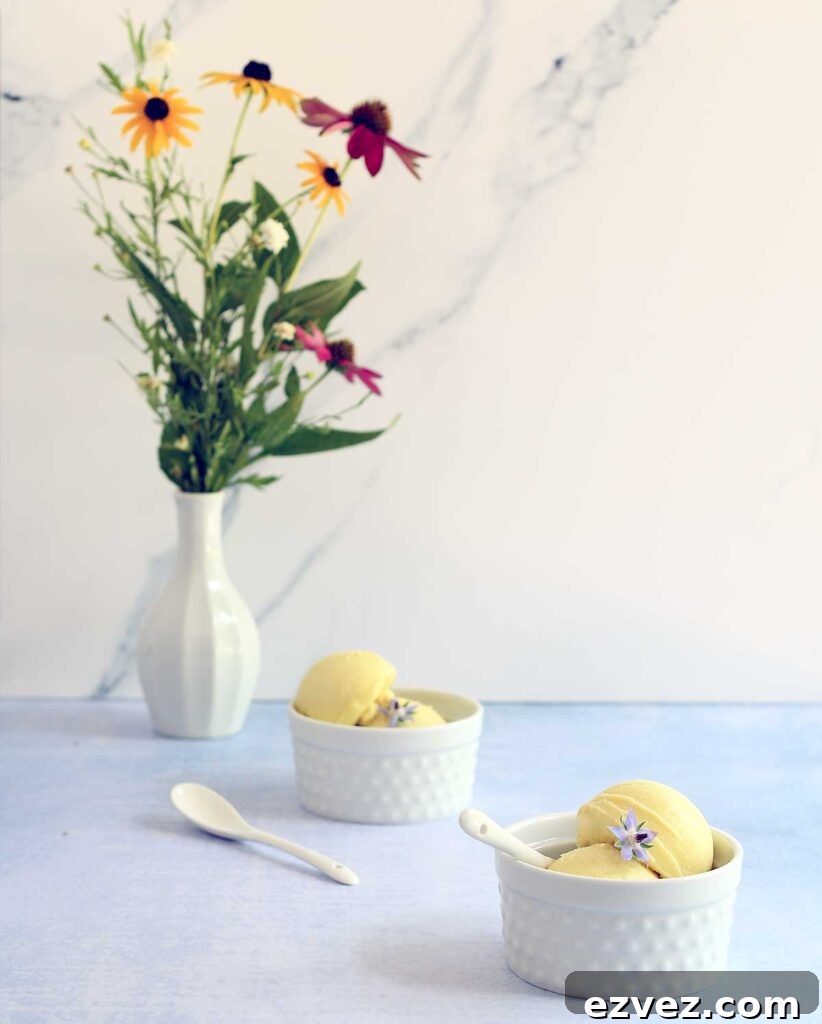 yellow watermelon sorbet