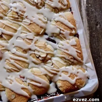 Pan of cherry pie bars