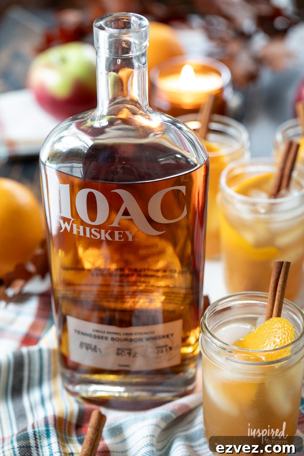 bottle of 10ac Tennessee bourbon whisky. 