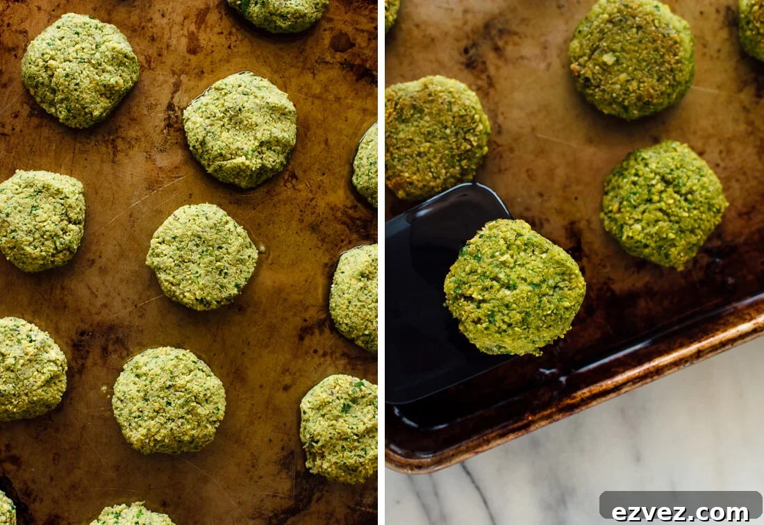 falafel baking progress