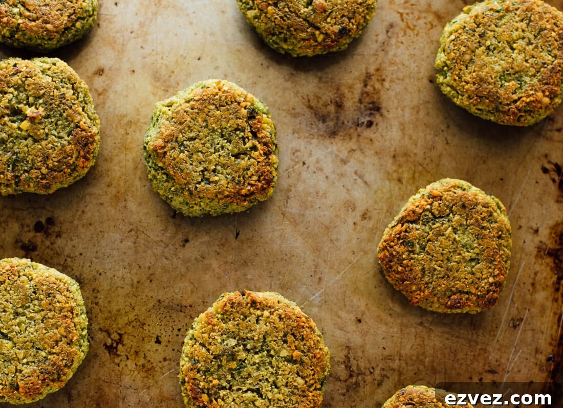baked falafel out of oven