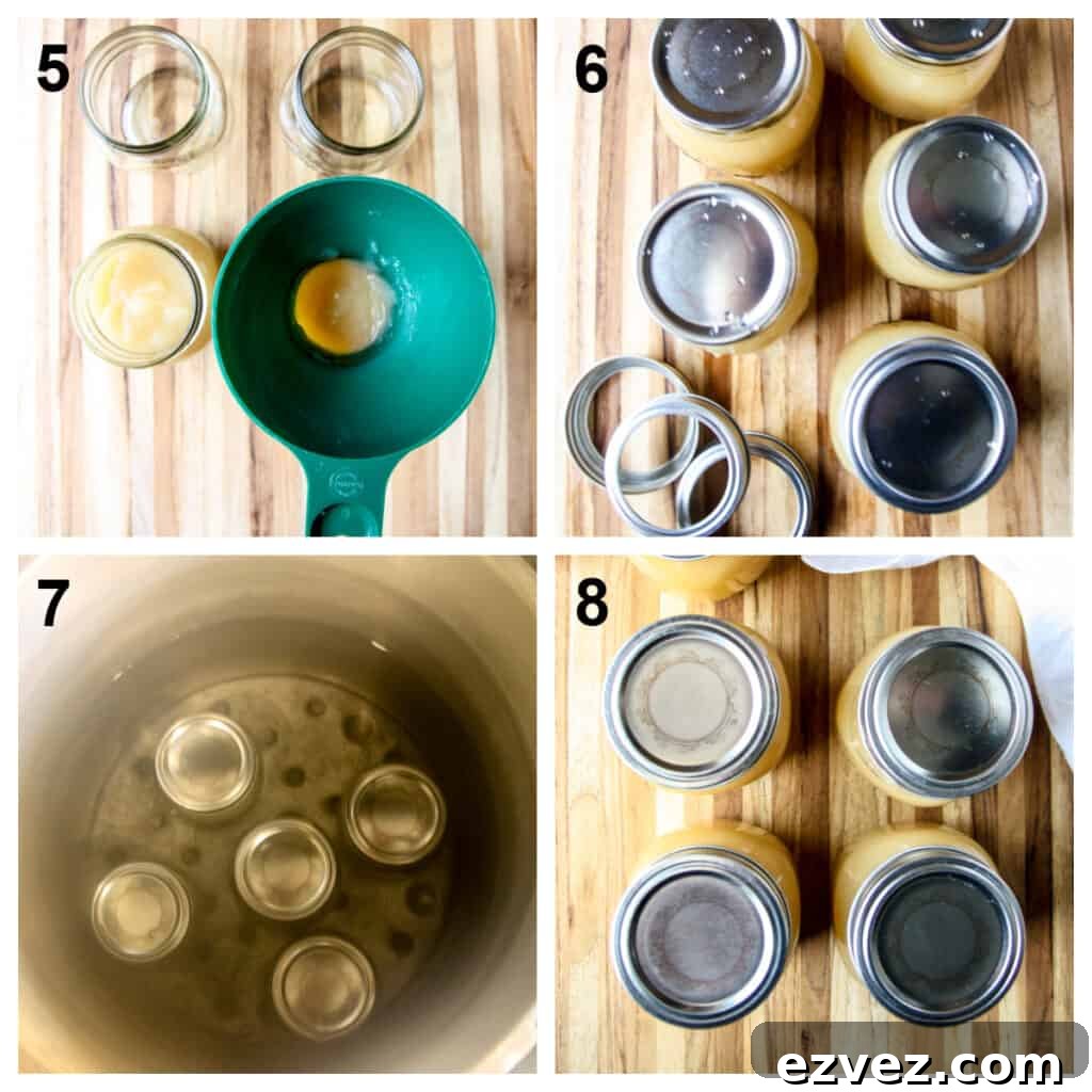 Steps five through eight to making the recipe.