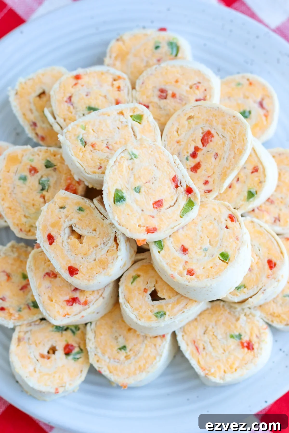 pimento cheese on tortilla
